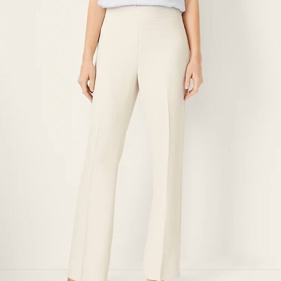 Ann Taylor Side Zip Trouser in Fluid Crepe-Classic Fit - Picture 1 of 6